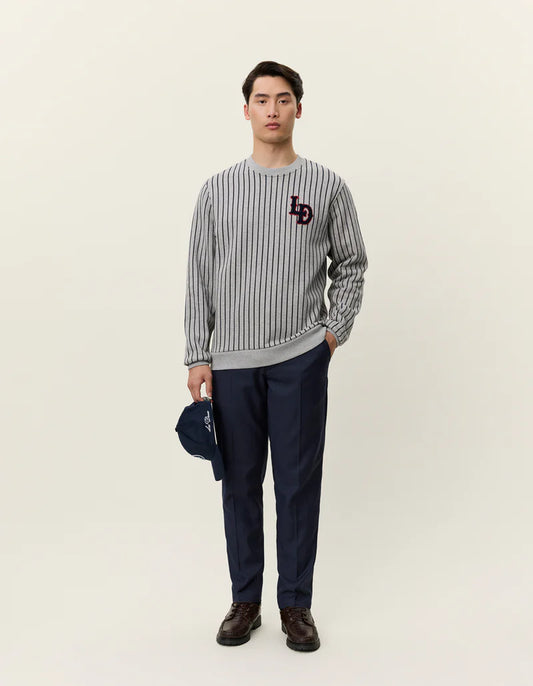 Les Deux - LD Patch Pinstripe Sweatshirt