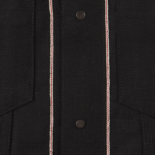 Denim Jacket Solid Black Selvedge