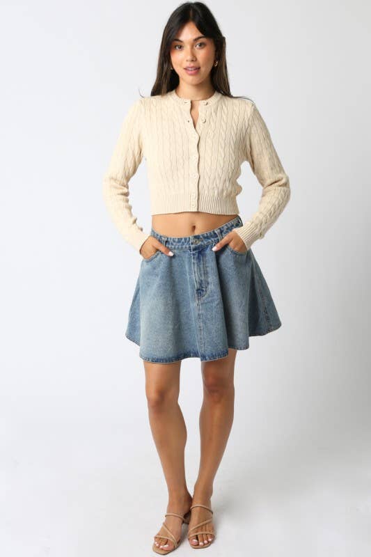 Sara Button Knit Top