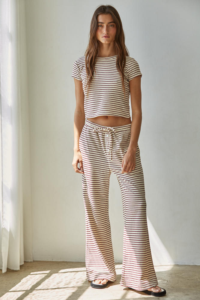 Call Me Striped Cotton Pants