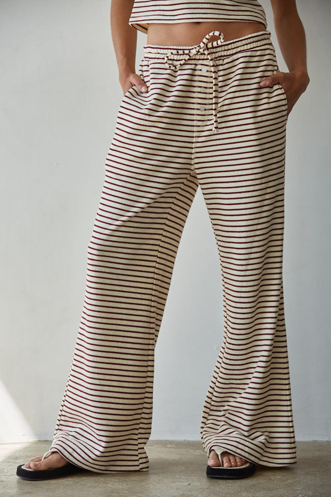 Call Me Striped Cotton Pants