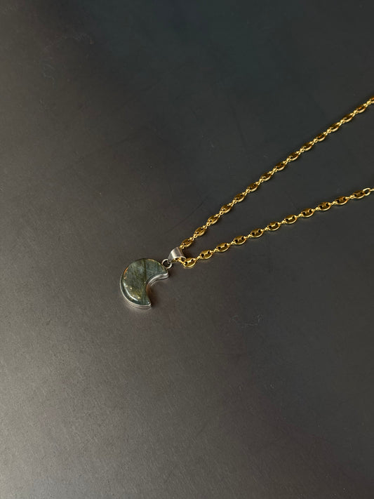 Gena Paige Designs - Bean Labradorite Moon Necklace