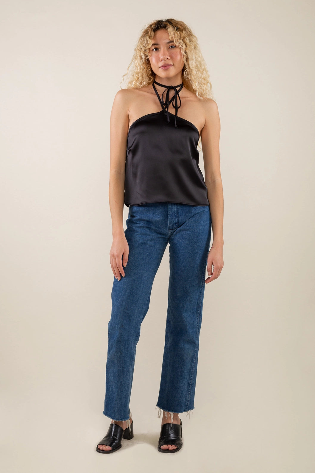 Everly Satin Tie Top