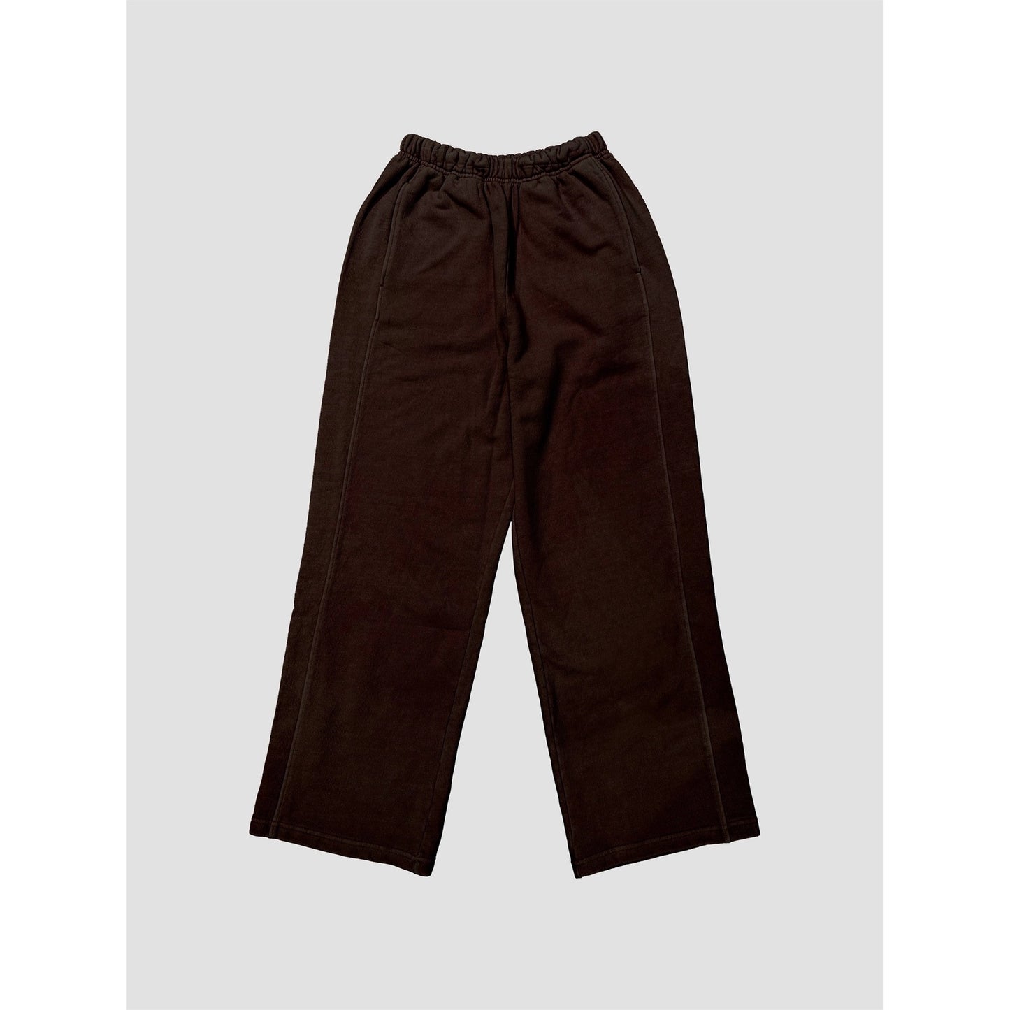 Acid Wash Cotton Terry Wide Leg Pants