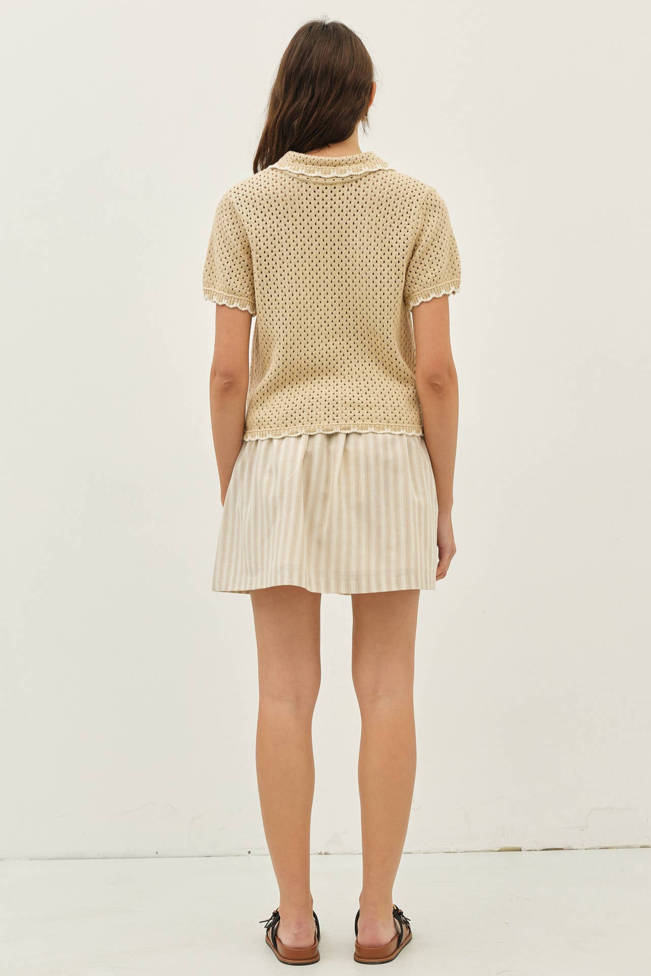 Scallop Button-Down Sweater