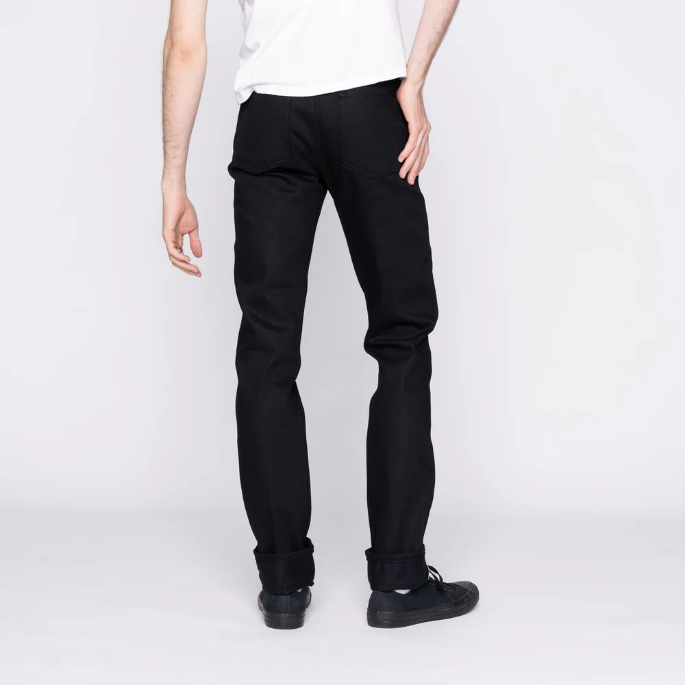 Naked and Famous - Weird Guy Solid Black Selvedge