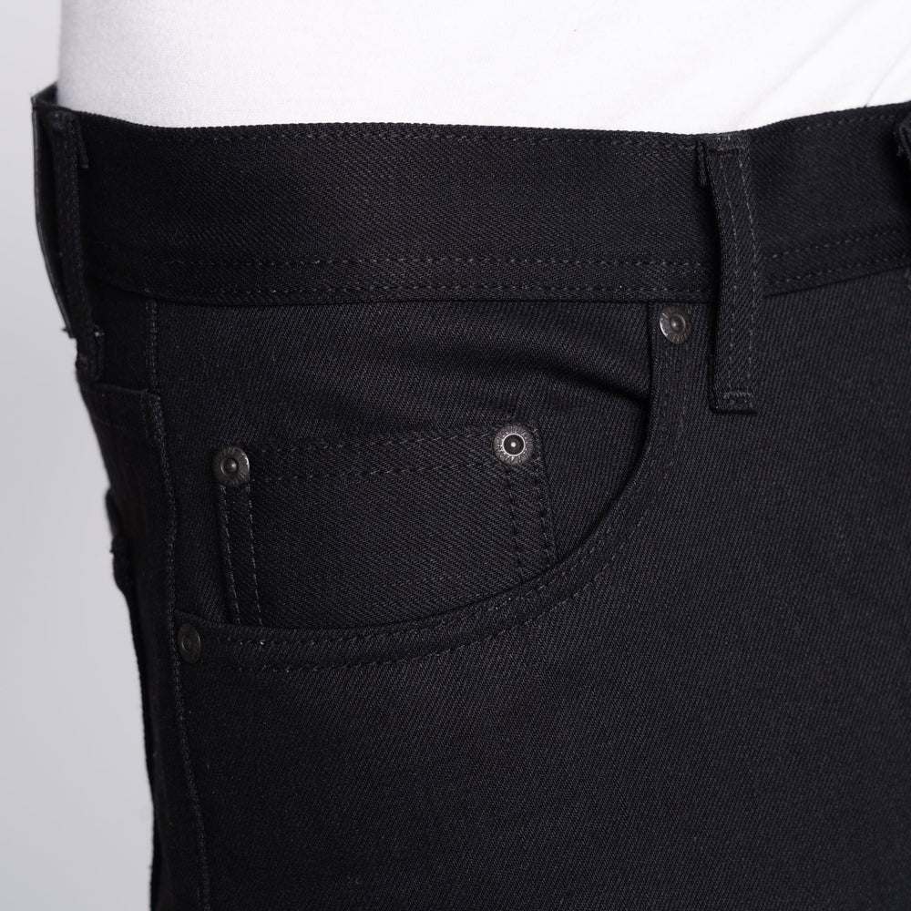 Naked and Famous - Weird Guy Solid Black Selvedge