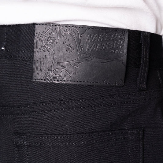 Naked and Famous - Weird Guy Solid Black Selvedge