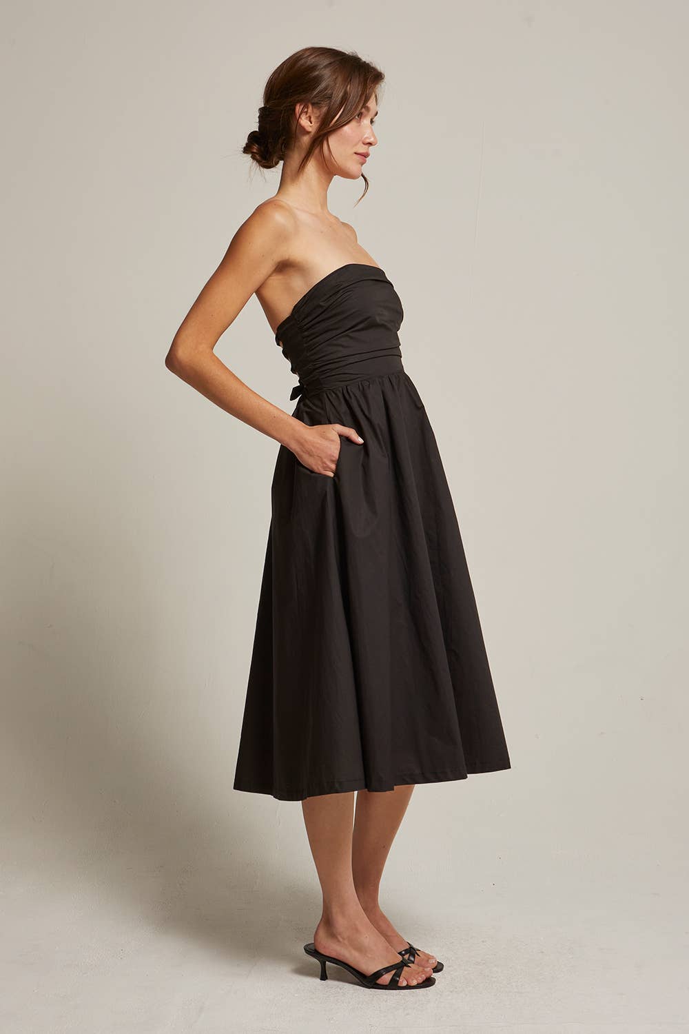 Kate Fit And Flare Back Tie Midi Dress