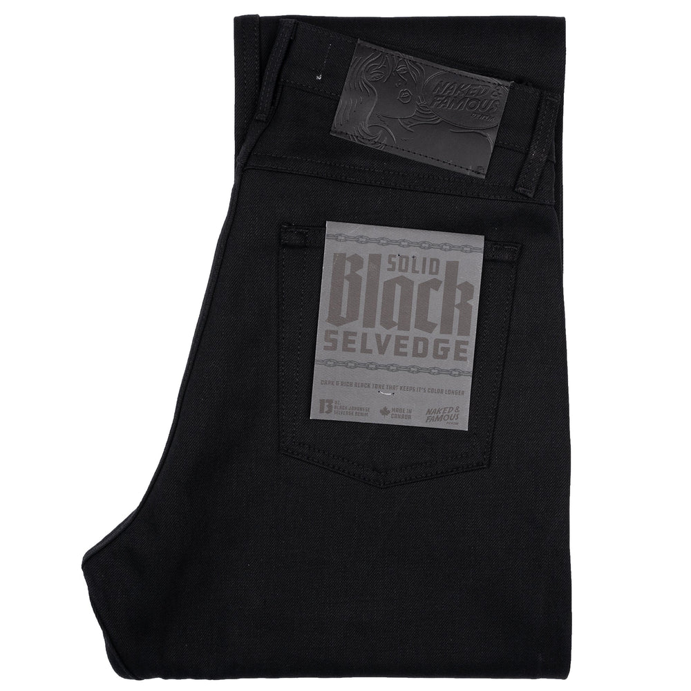 Naked and Famous - True Guy - Solid Black Selvedge
