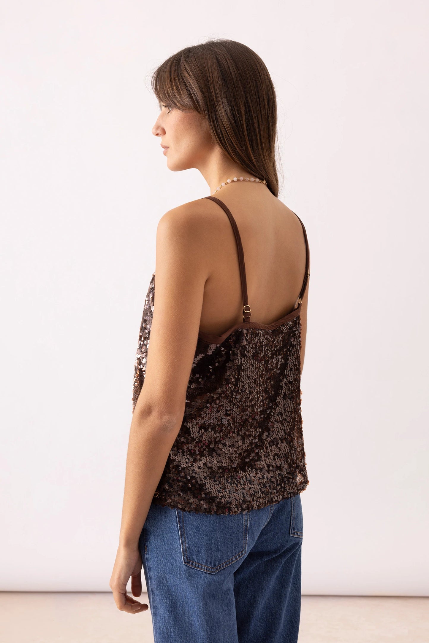 Lanador Hanna Sequin Top