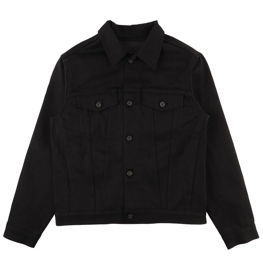 Denim Jacket Solid Black Selvedge