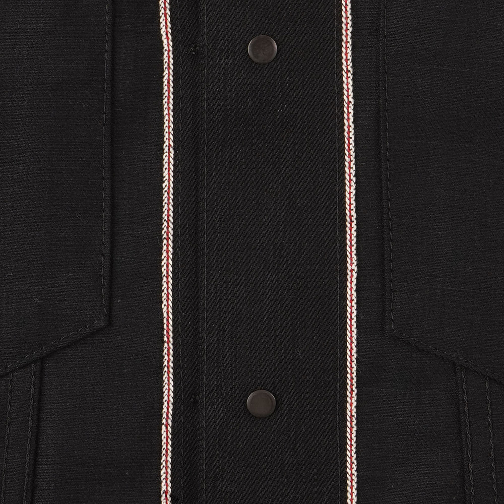 Denim Jacket Solid Black Selvedge