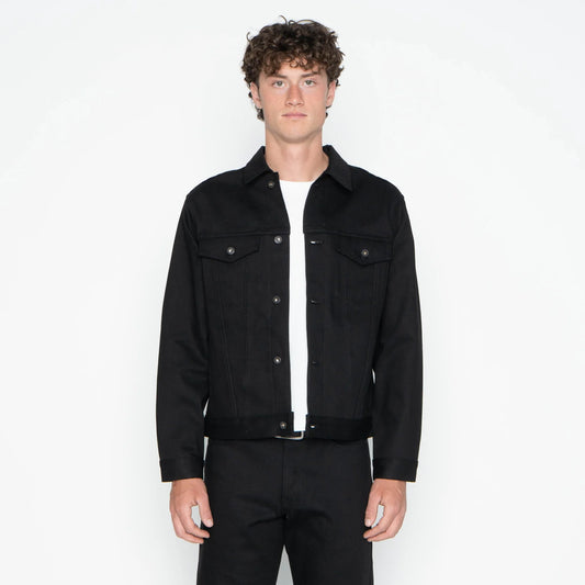 Naked and Famous  - Solid Black Selvage Denim Jacket