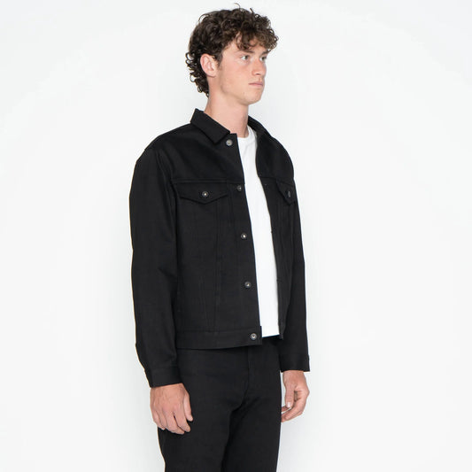 Naked and Famous  - Solid Black Selvage Denim Jacket