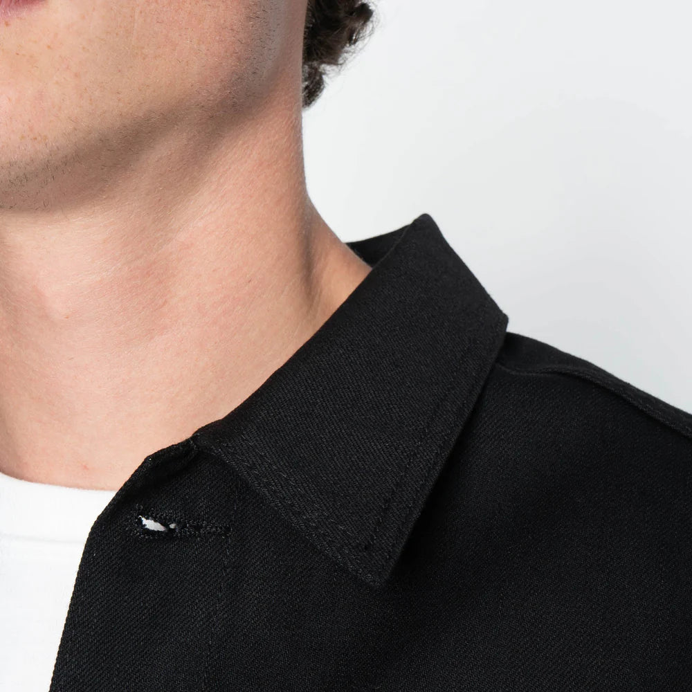 Denim Jacket Solid Black Selvedge