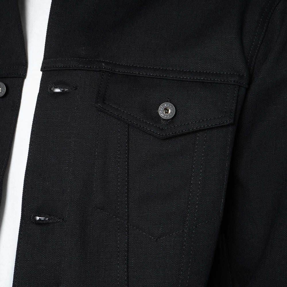 Denim Jacket Solid Black Selvedge