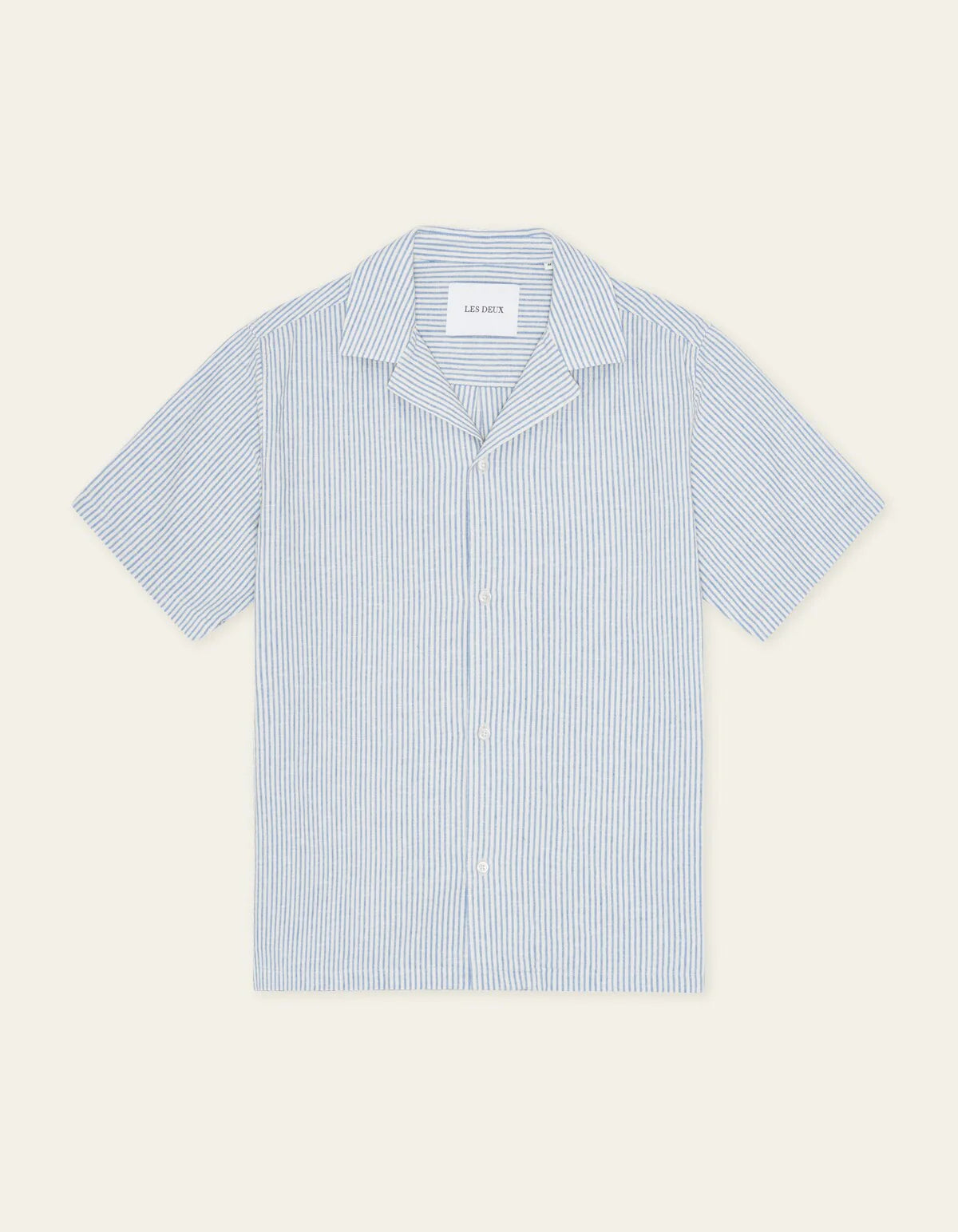 Lukas Stripe Cotton Linen SS Shirt