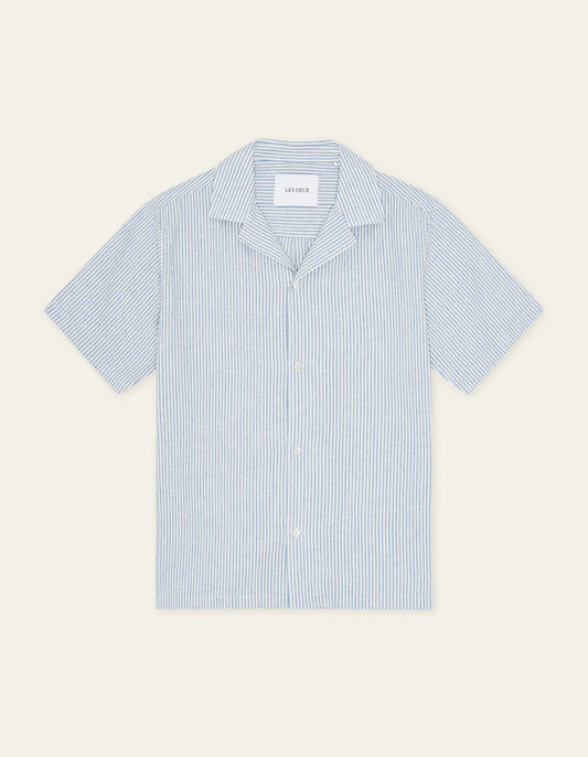 Lukas Stripe Cotton Linen SS Shirt