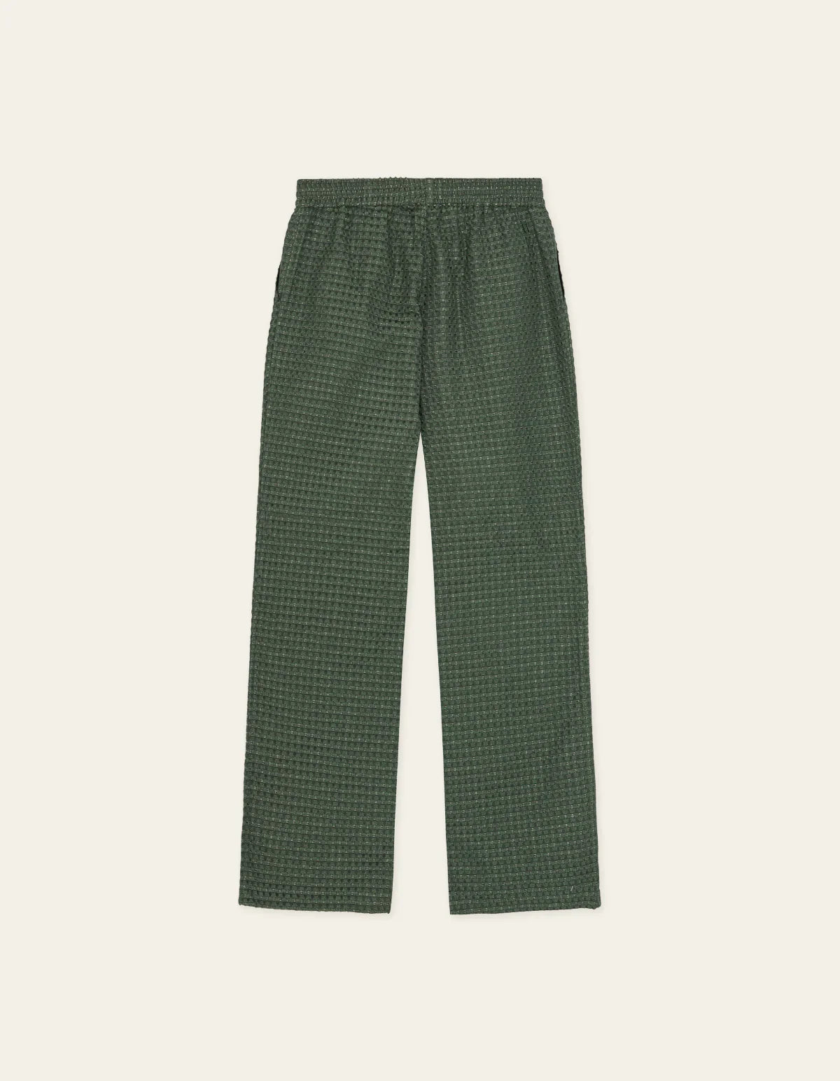 Check Seersucker Casual Pants