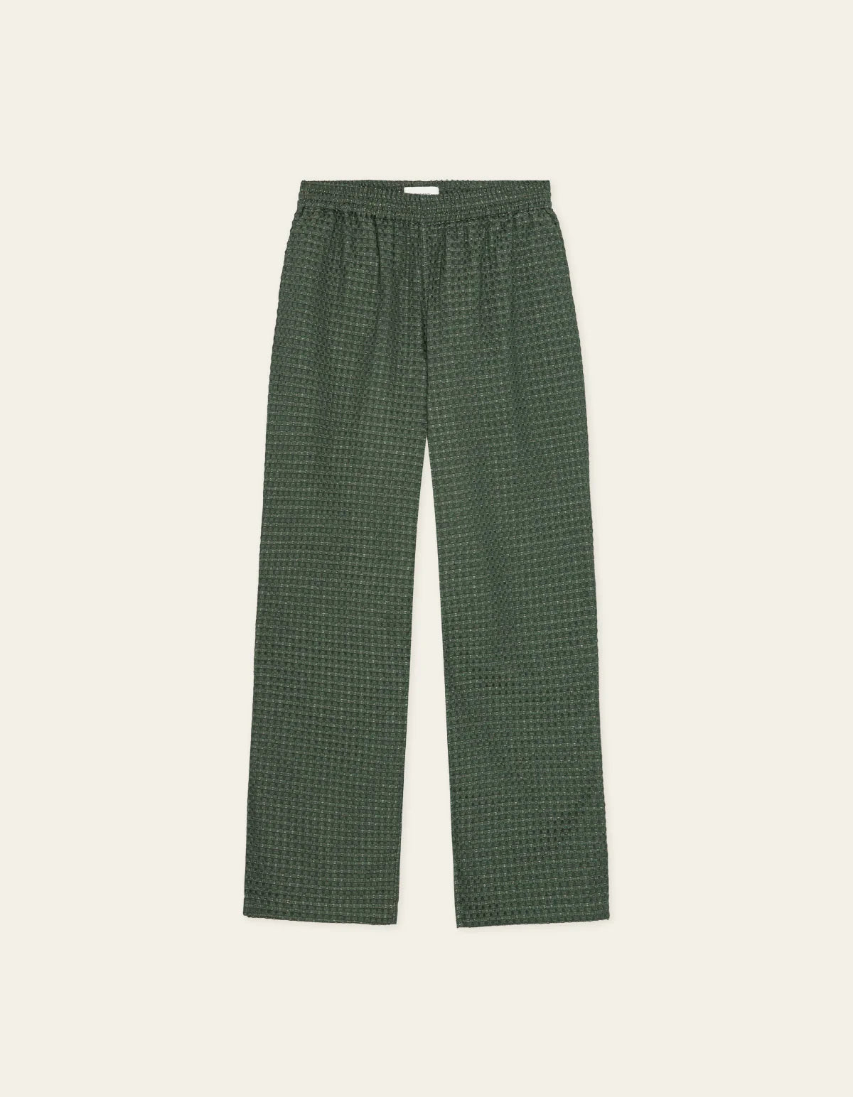 Check Seersucker Casual Pants