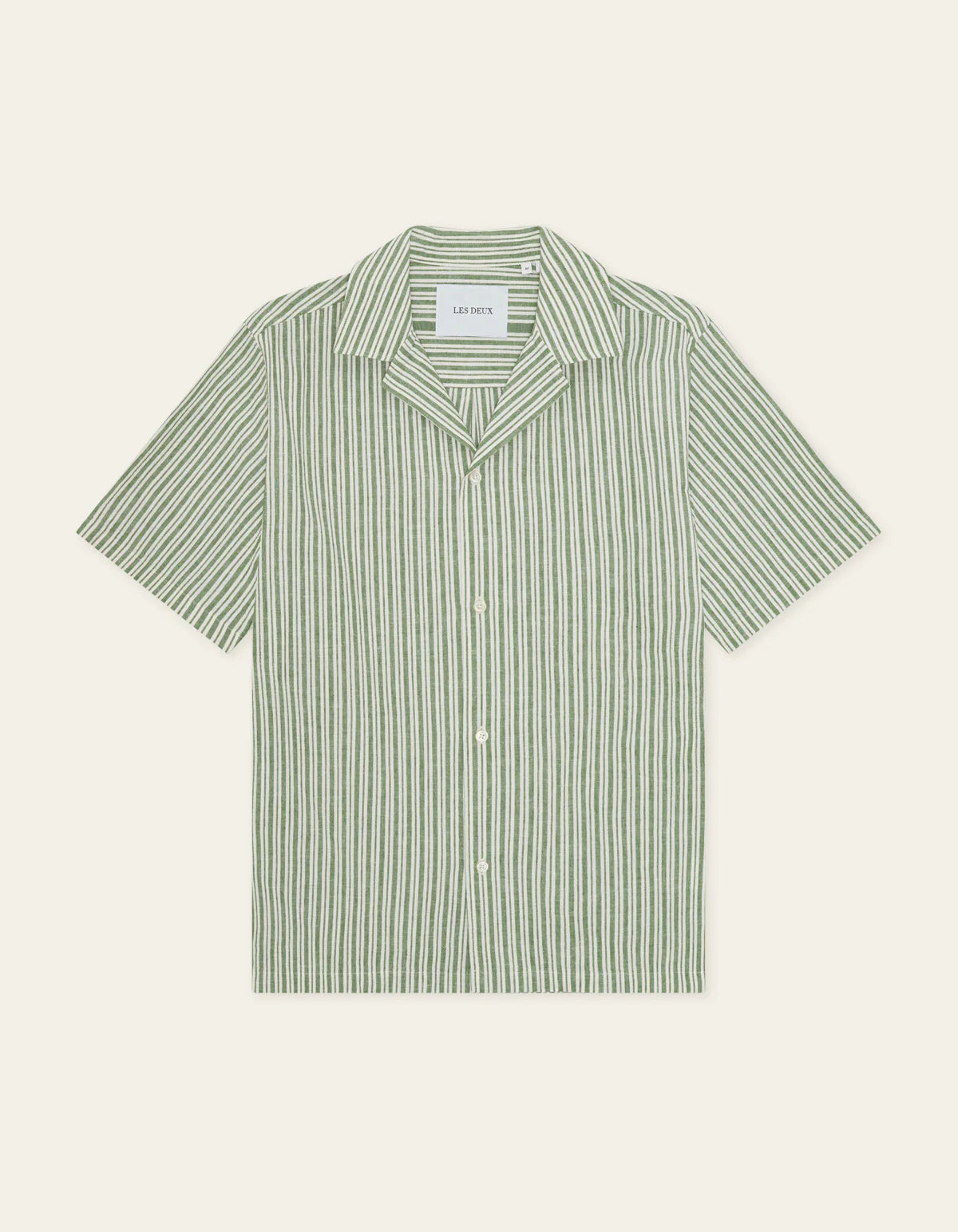 Stripe Cotton-Linen SS Shirt