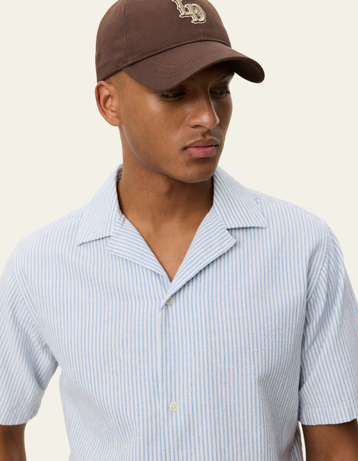 Lukas Stripe Cotton Linen SS Shirt
