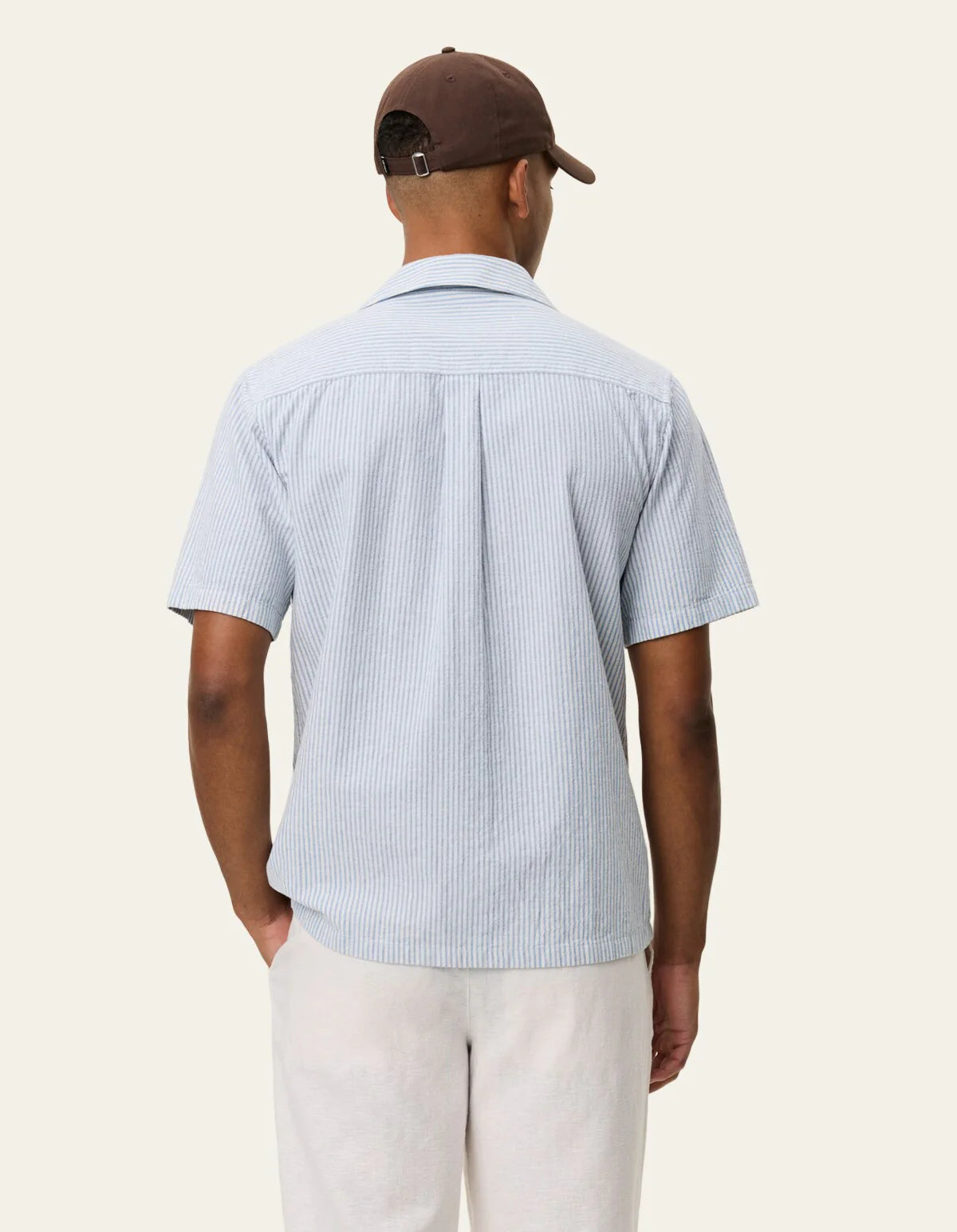 Lukas Stripe Cotton Linen SS Shirt