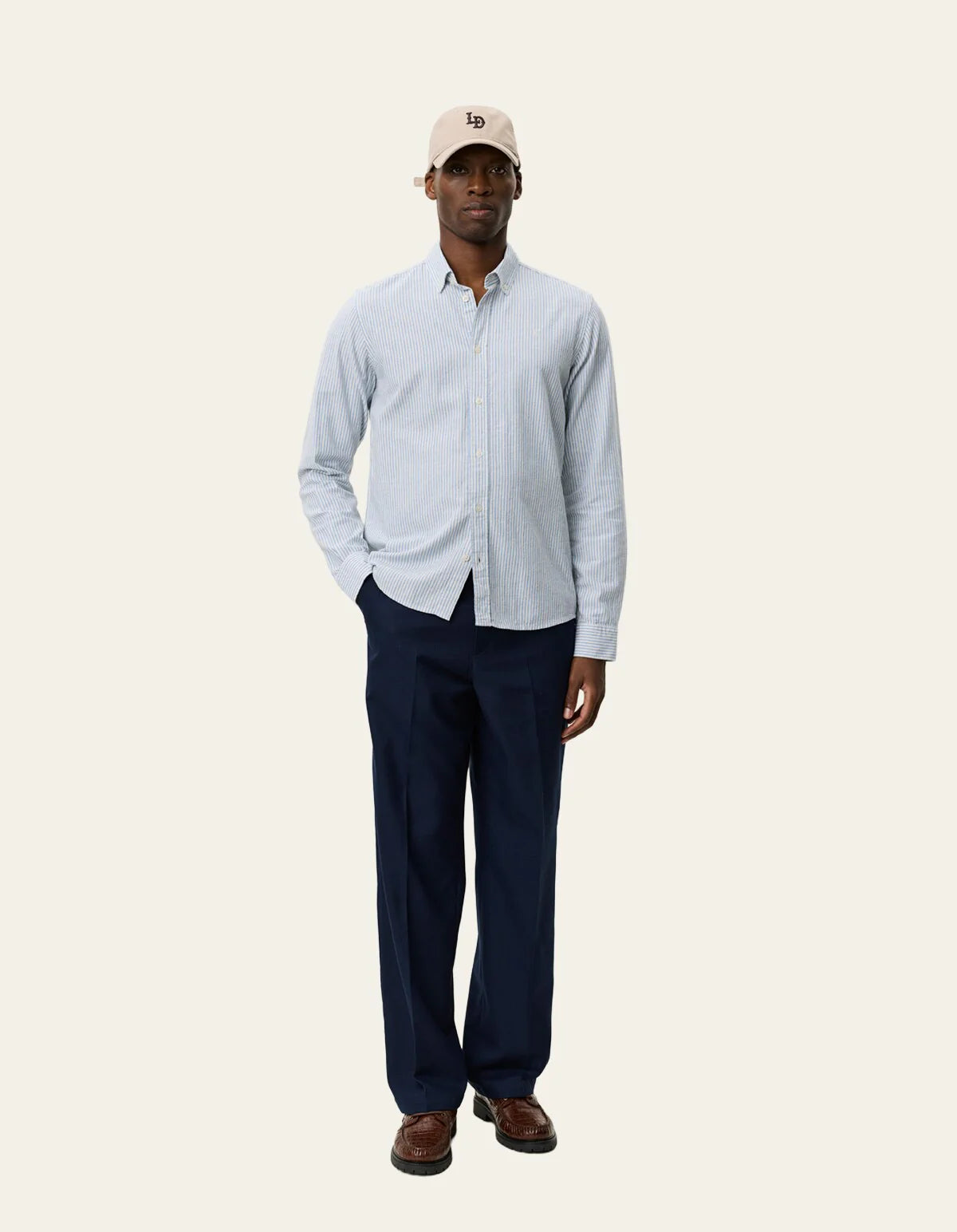 Konrad Stripe Cotton Linen Shirt