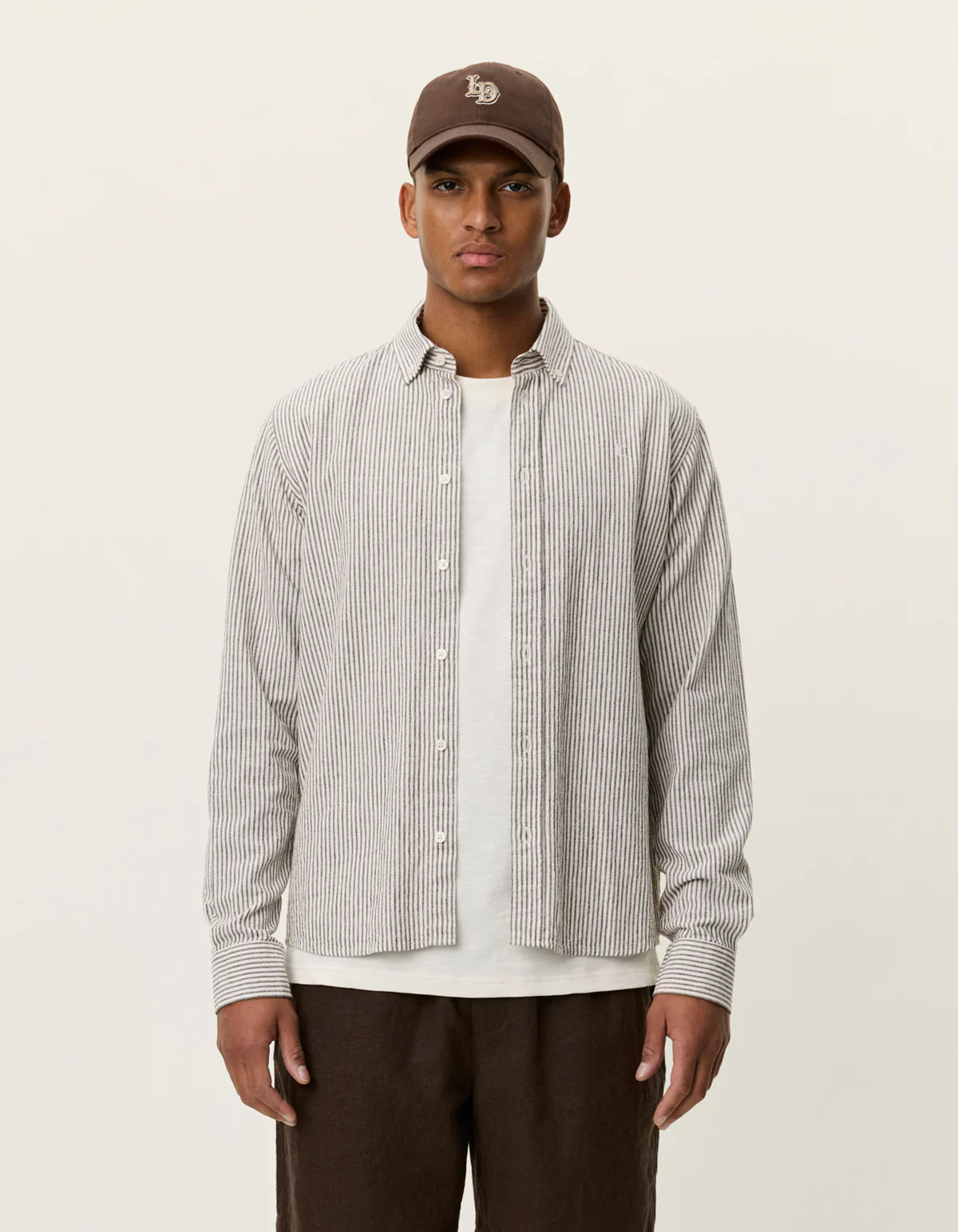 Konrad Stripe Cotton Linen Shirt