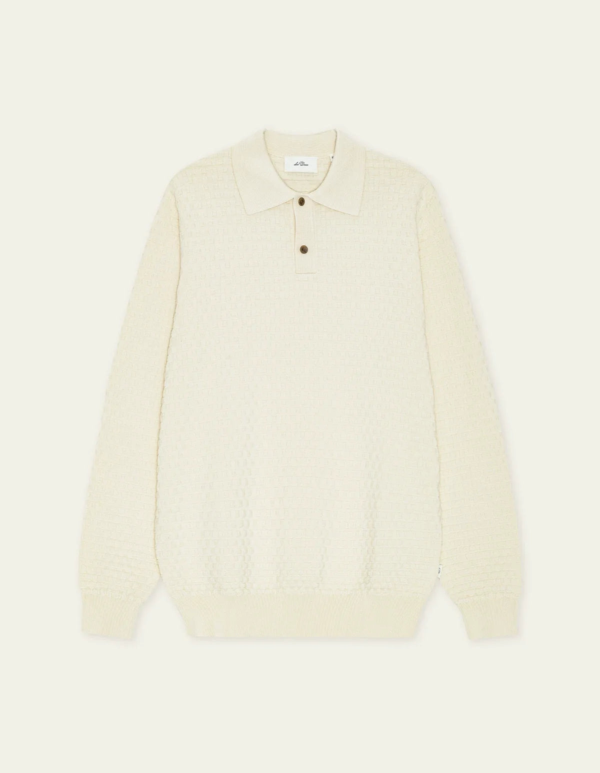 Check Structure Knitted LS Polo