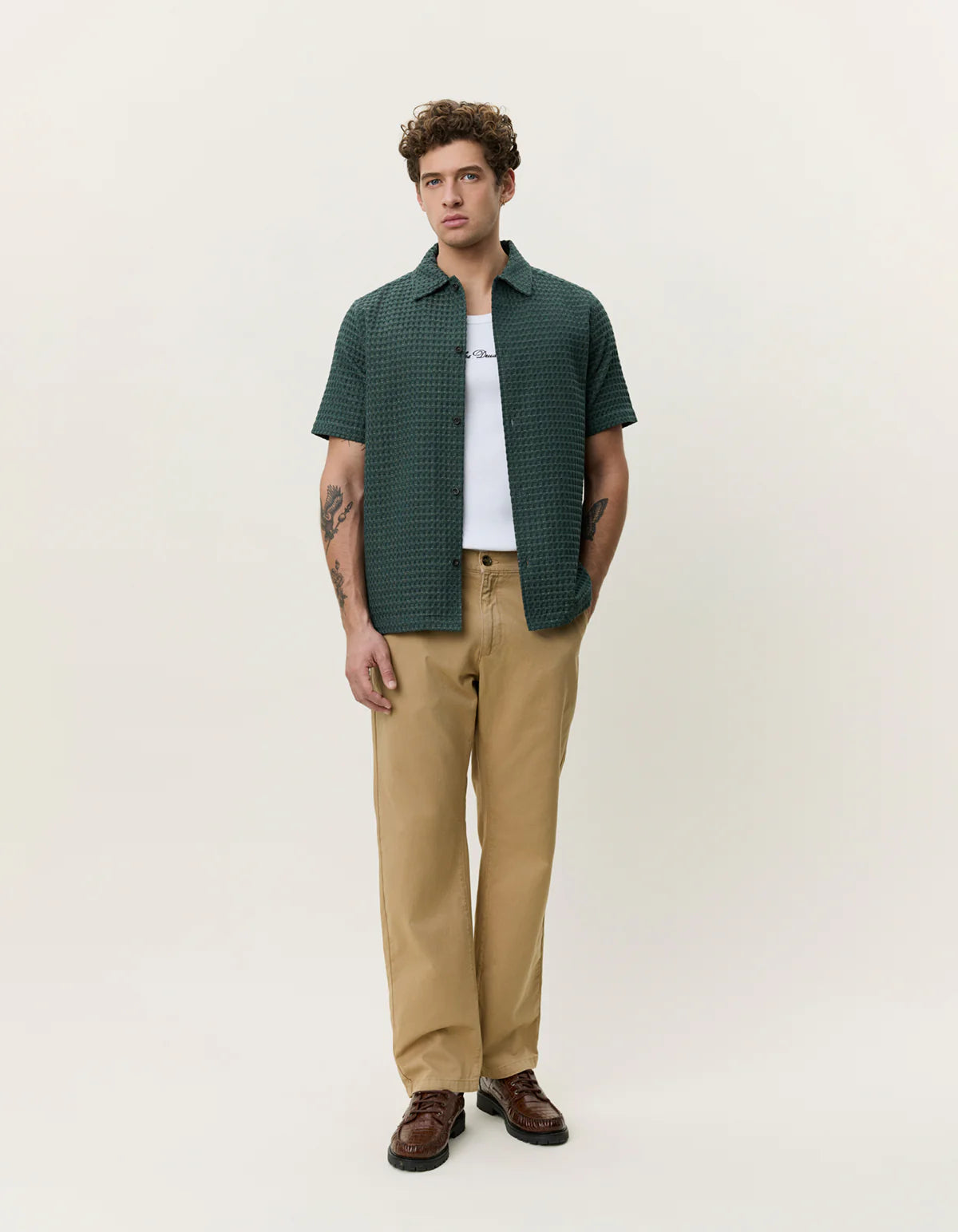 Les Deux - Check Seersucker SS Shirt