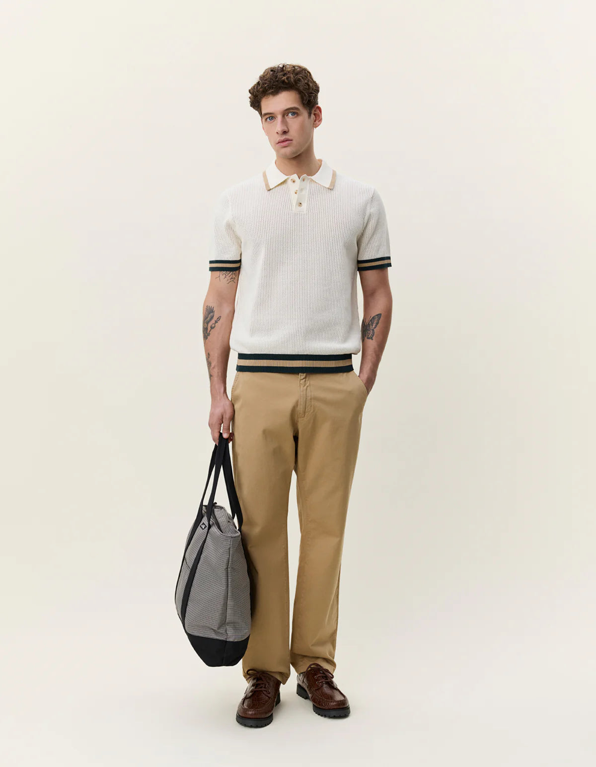 Les Deux - Lace Knitted Polo