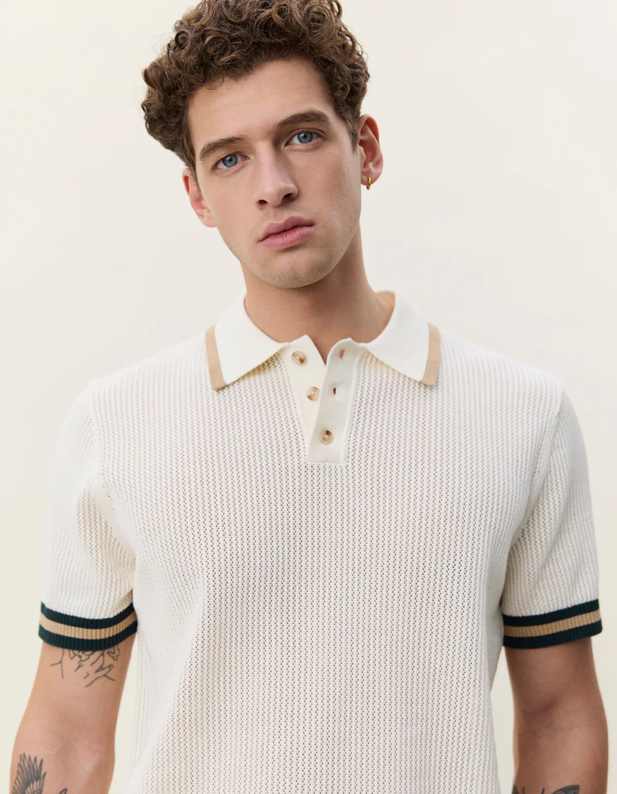 Les Deux - Lace Knitted Polo