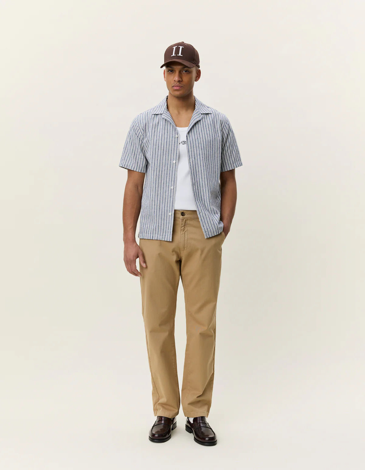 Stripe Cotton-Linen SS Shirt
