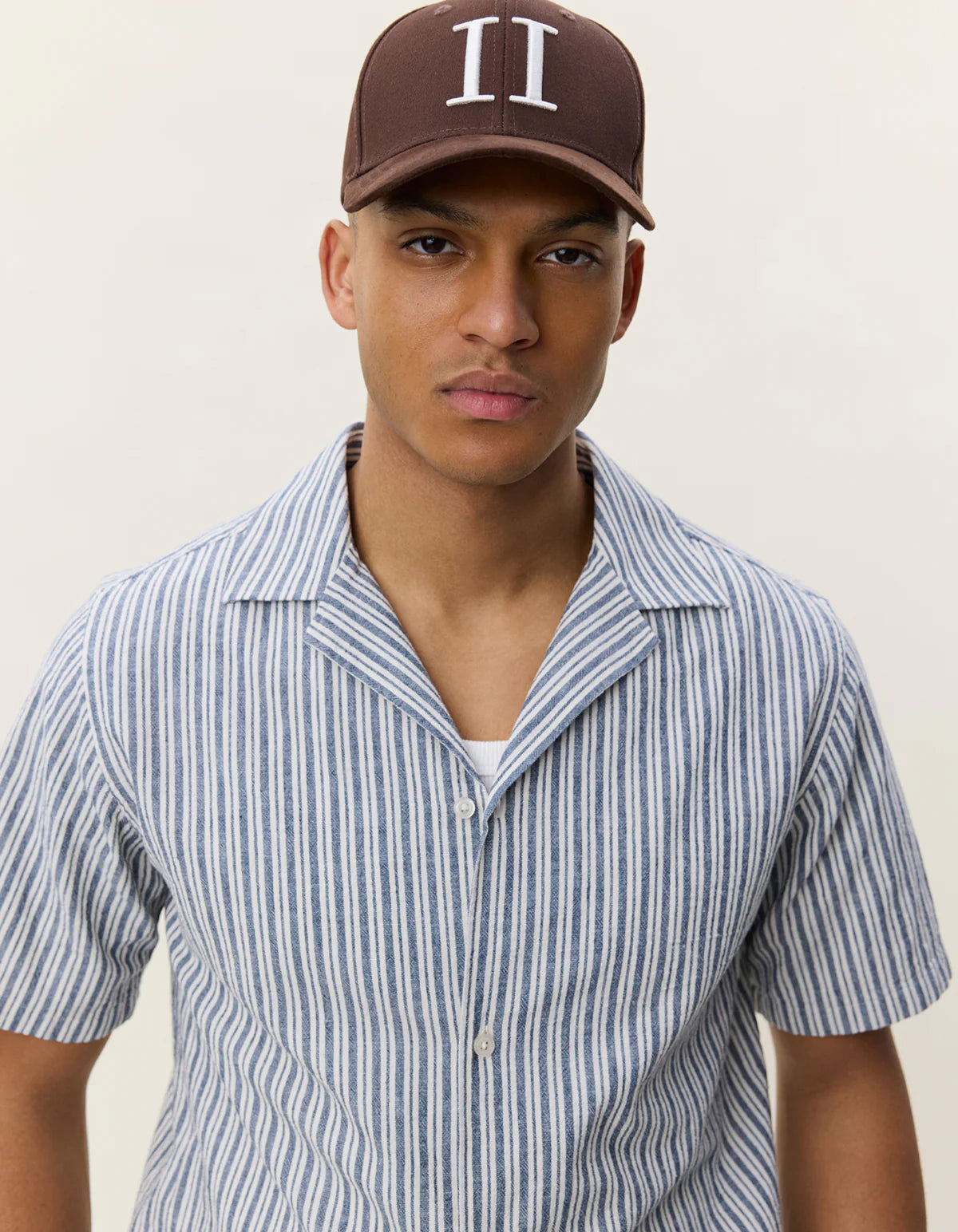 Stripe Cotton-Linen SS Shirt