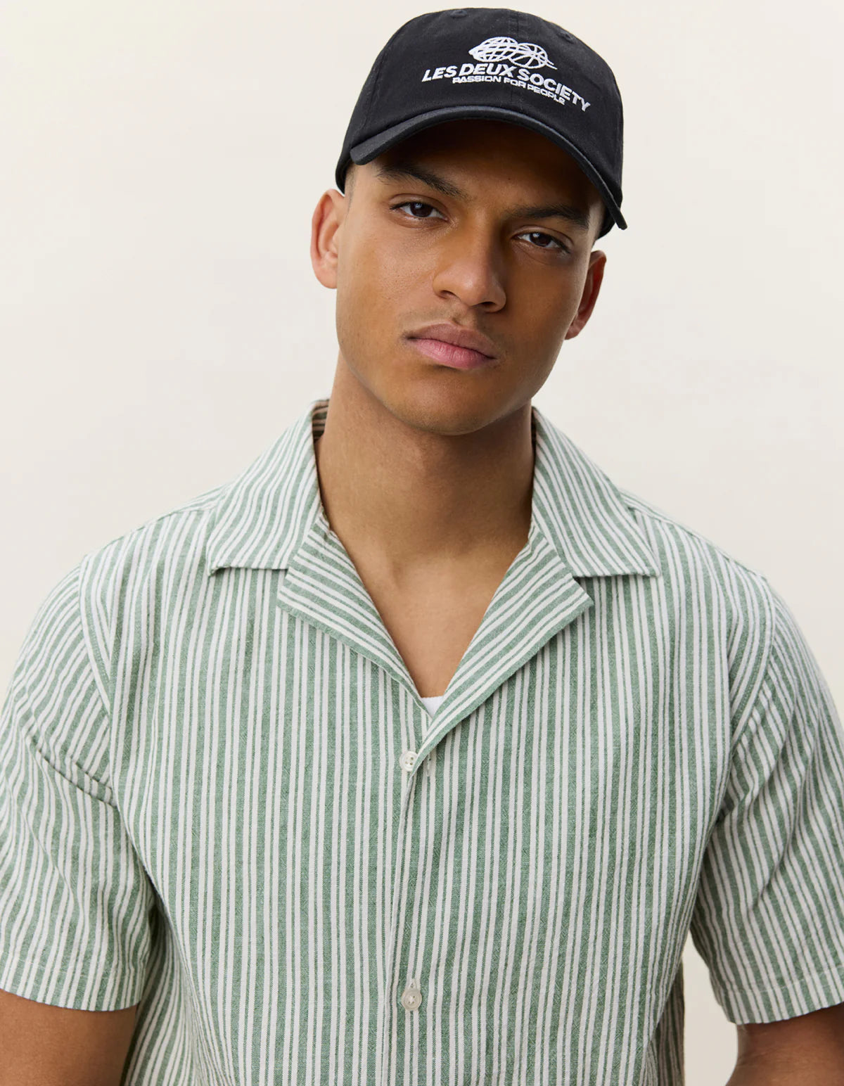 Stripe Cotton-Linen SS Shirt