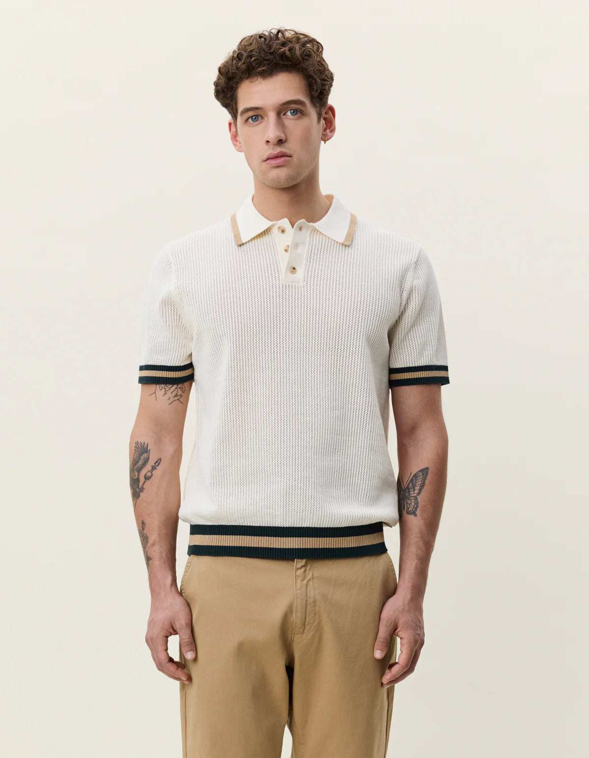 Les Deux - Lace Knitted Polo