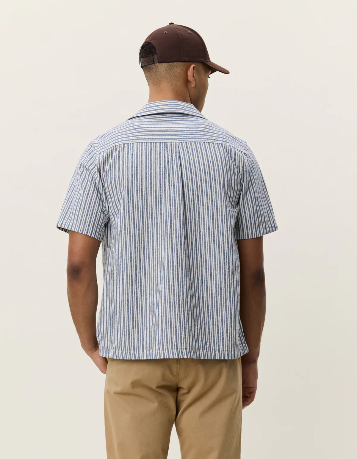 Stripe Cotton-Linen SS Shirt