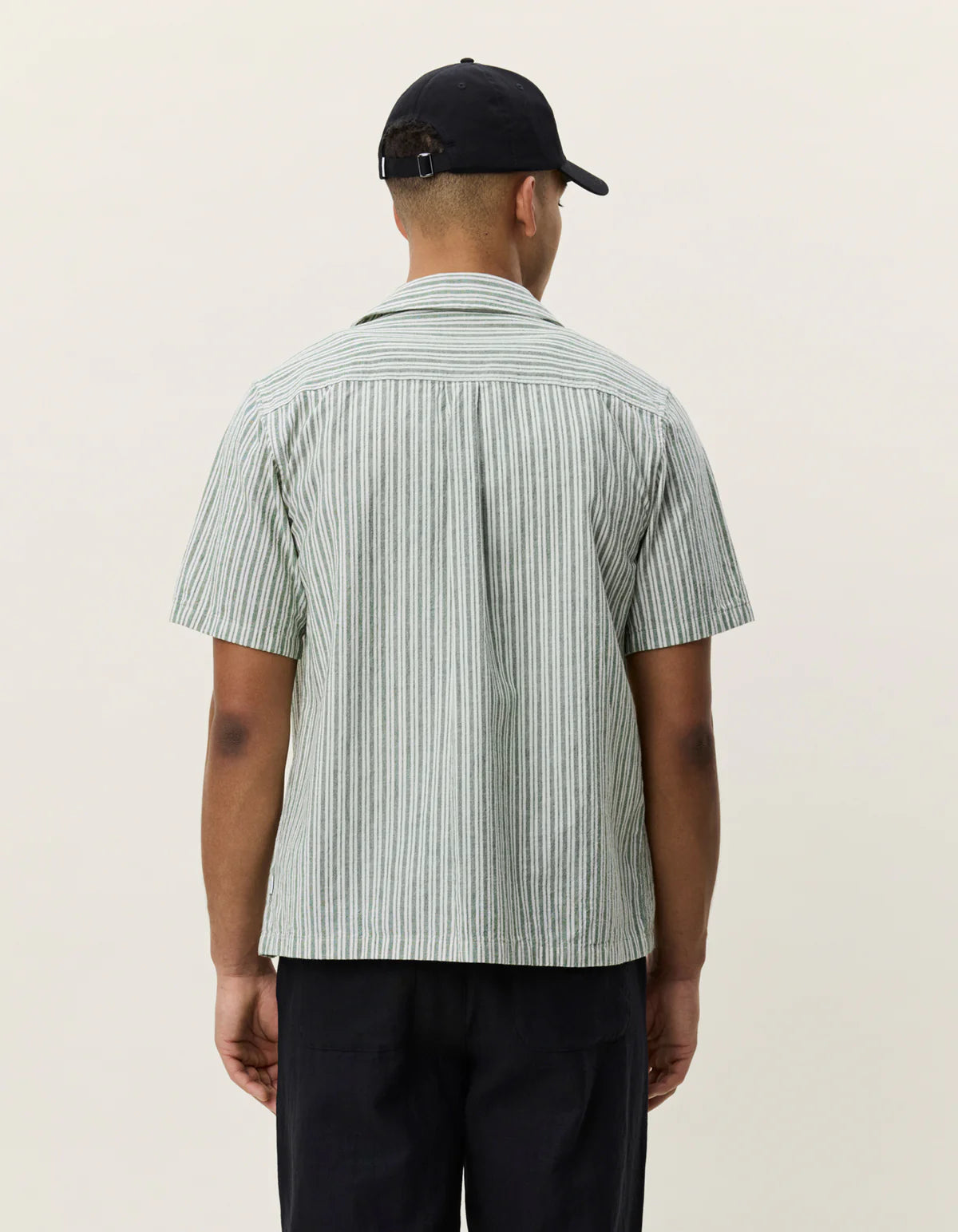 Stripe Cotton-Linen SS Shirt