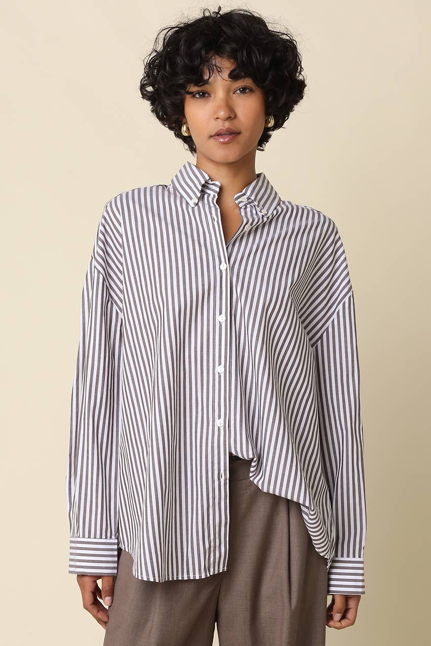 Ellie Stripe Oversized Shirt