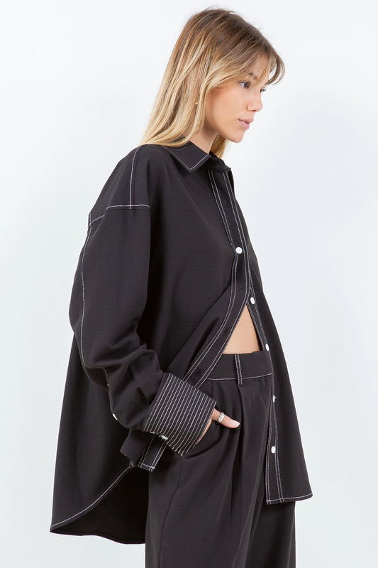 Briar Contrast Cuff Shirt