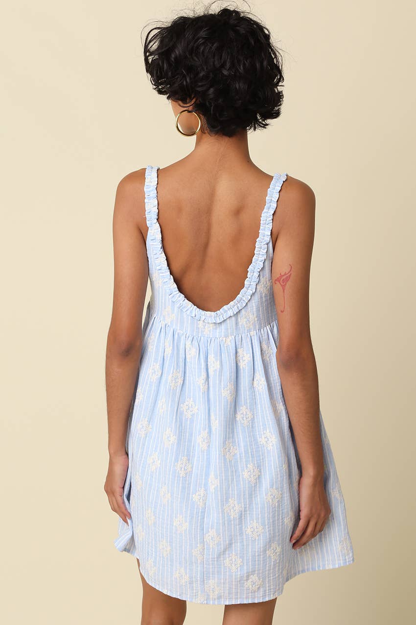 Anne Floral Babydoll Mini Dress