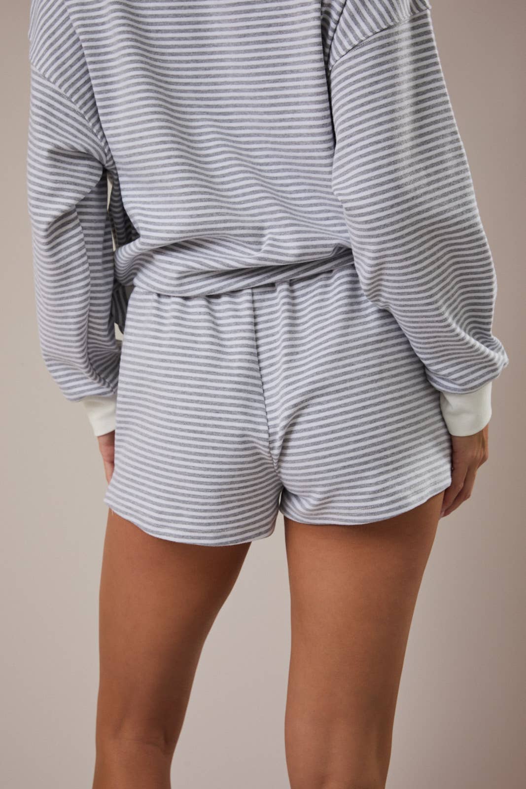 Cozy Striped Sweat-Shorts