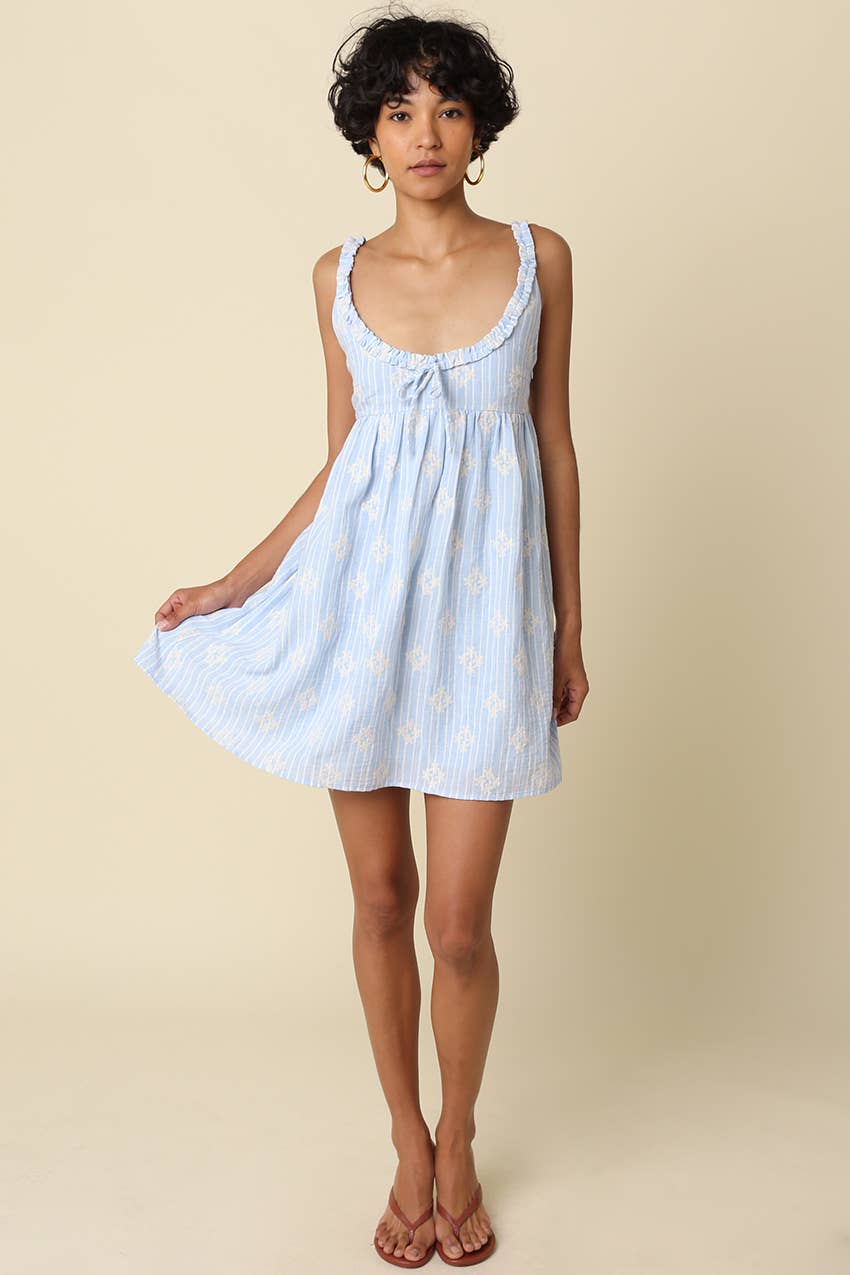 Anne Floral Babydoll Mini Dress