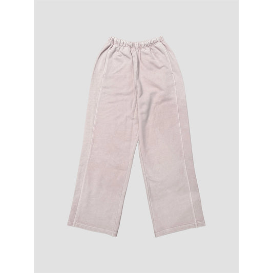 Acid Wash Cotton Terry Wide Leg Pants