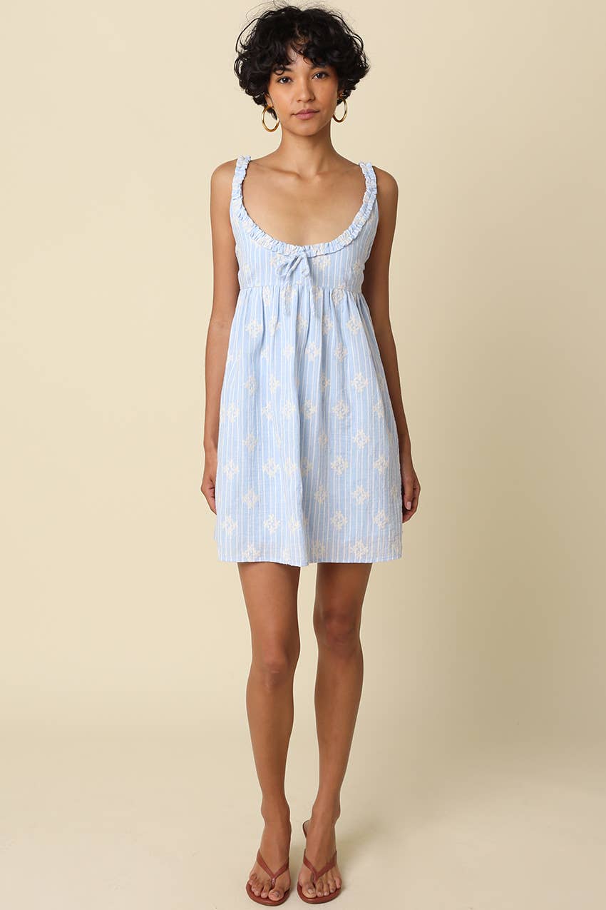 Anne Floral Babydoll Mini Dress