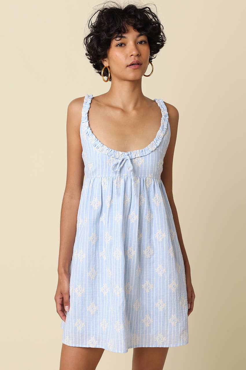 Anne Floral Babydoll Mini Dress