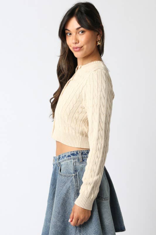 Sara Button Knit Top