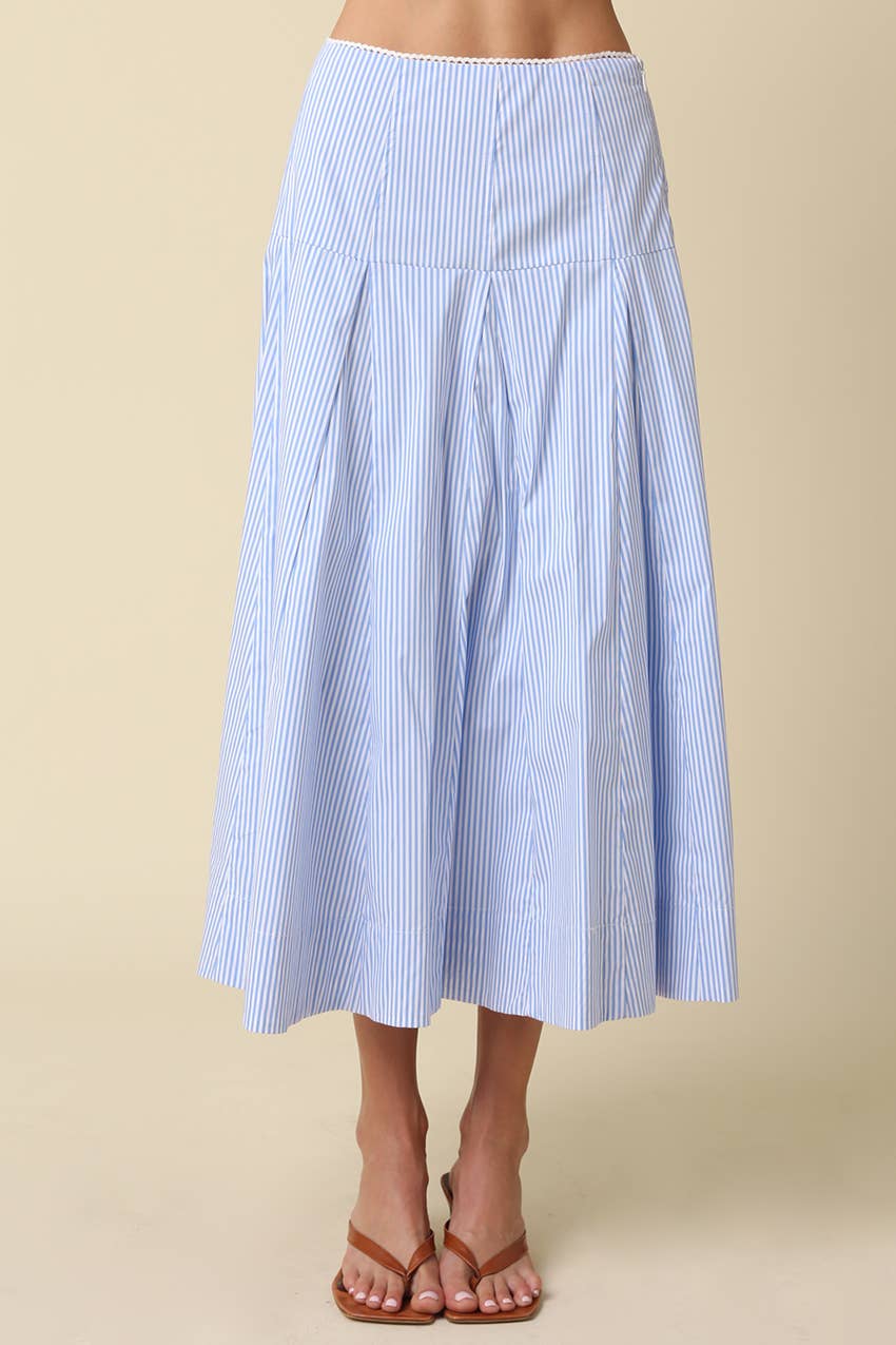 Noa Flowy Stripe Maxi Skirt